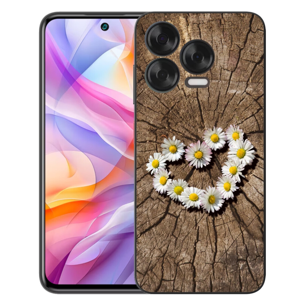 Gélový kryt mmCase na ZTE Blade V70 Vita - srdce z margaréty