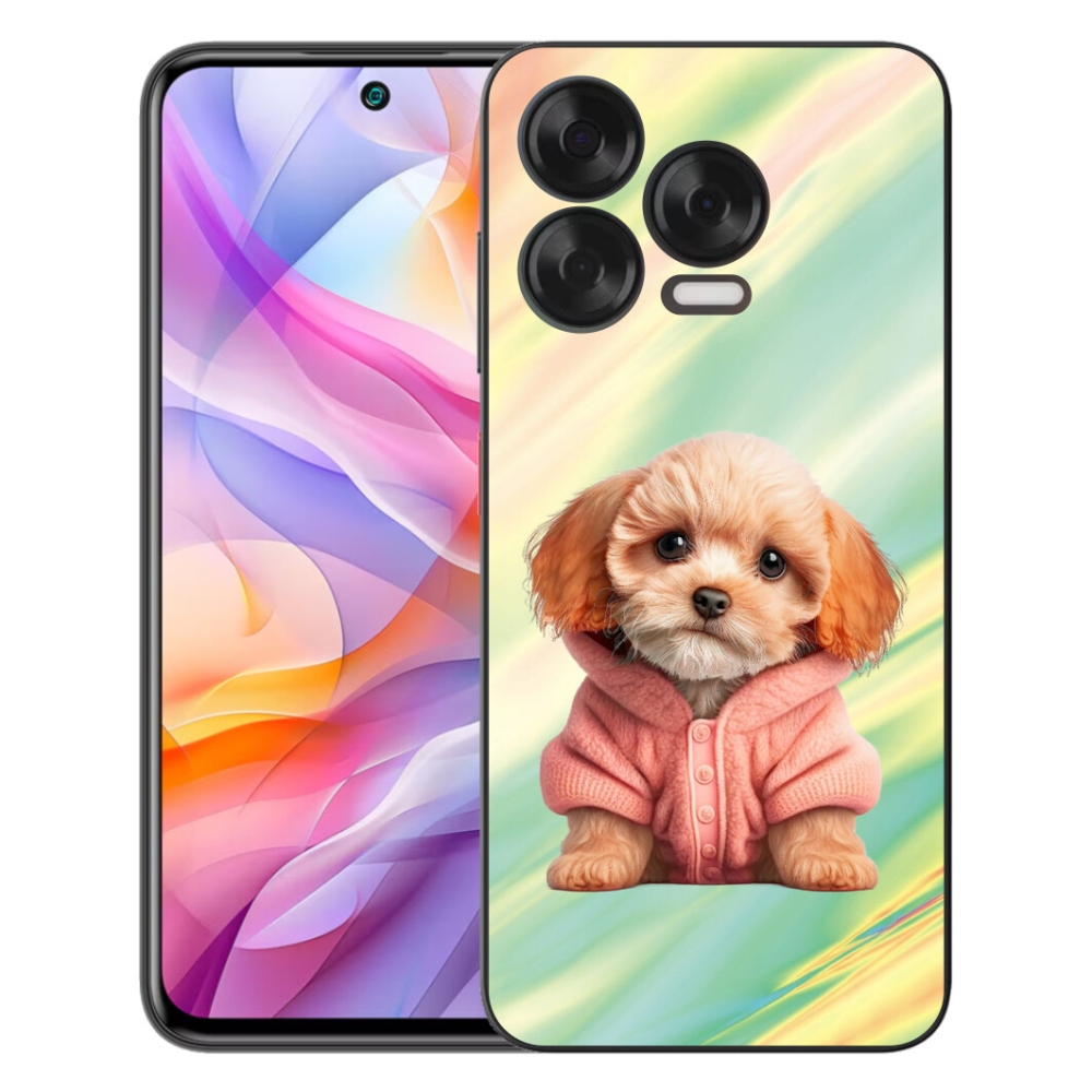 Gélový kryt mmCase na ZTE Blade V70 Vita - šteňa vo svetri