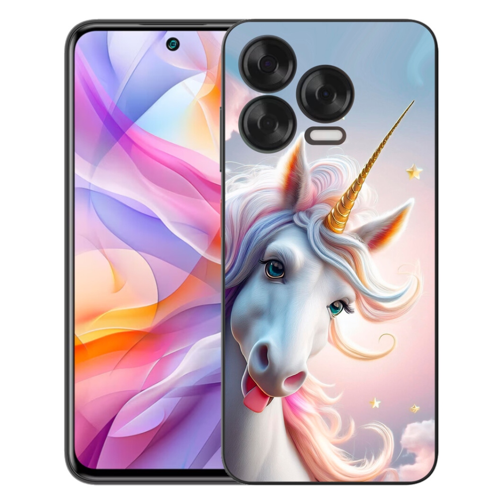Gélový kryt mmCase na ZTE Blade V70 Vita - veselý jednorožec