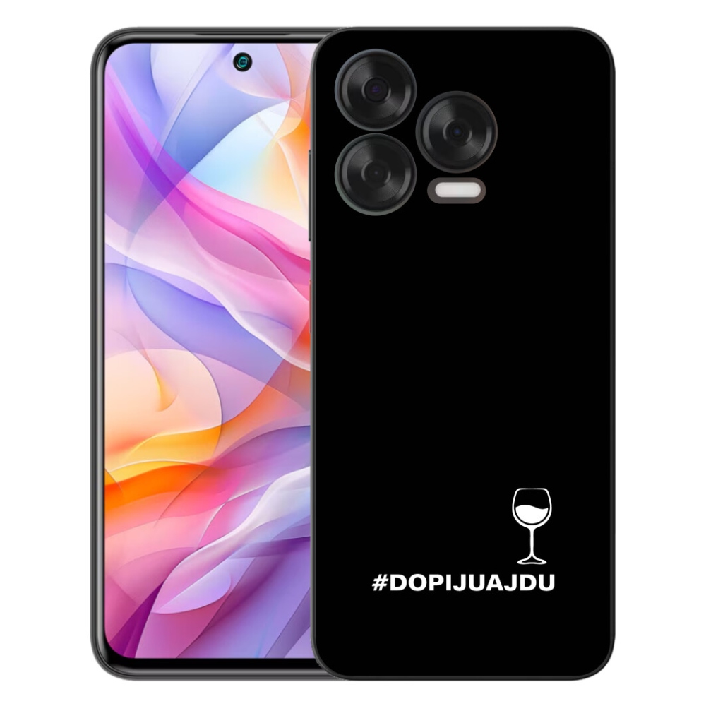 Gélový kryt mmCase na ZTE Blade V70 Vita - vínny motív čierne pozadie