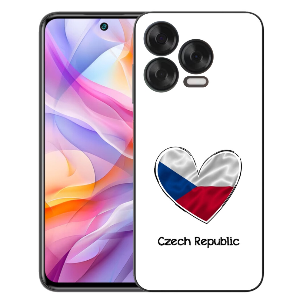 Gélový kryt mmCase na ZTE Blade V70 Vita - vlajka srdca biele pozadie