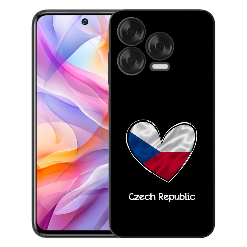 Gélový kryt mmCase na ZTE Blade V70 Vita - vlajka srdca čierne pozadie
