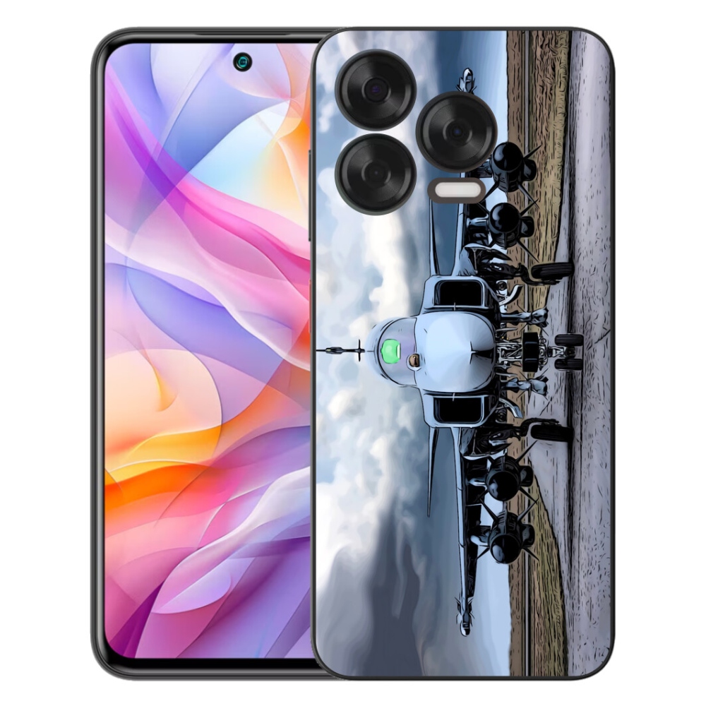 Gélový kryt mmCase na ZTE Blade V70 Vita - vojenské lietadlo