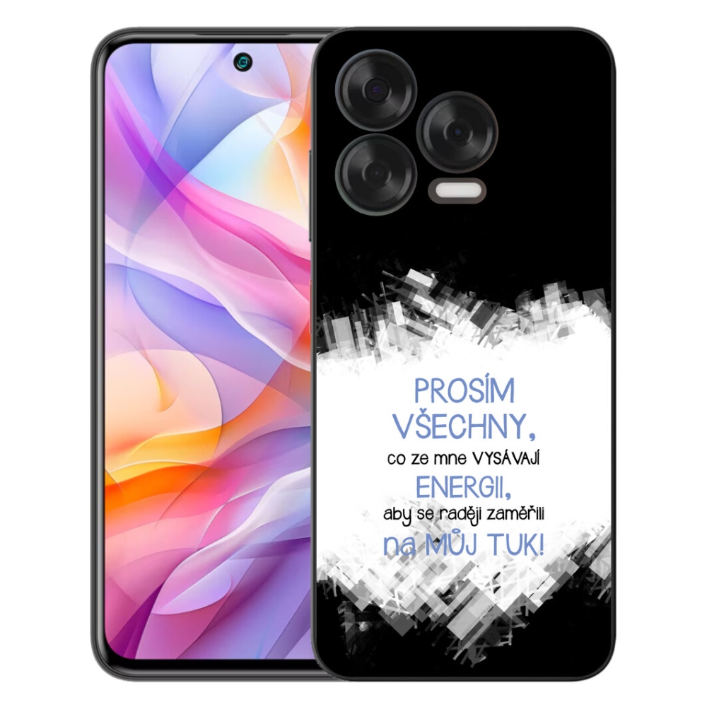 Gélový kryt mmCase na ZTE Blade V70 Vita - vtipný text 1 modrý