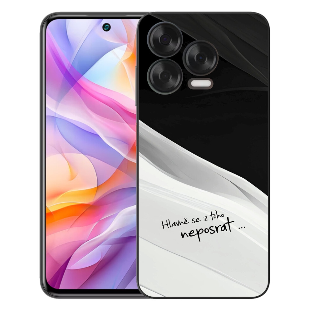 Gélový kryt mmCase na ZTE Blade V70 Vita - vtipný text 13 bieločierne pozadie