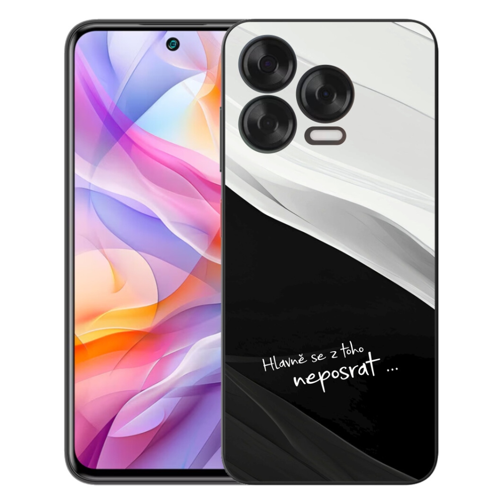 Gélový kryt mmCase na ZTE Blade V70 Vita - vtipný text 13 čiernobiele pozadie