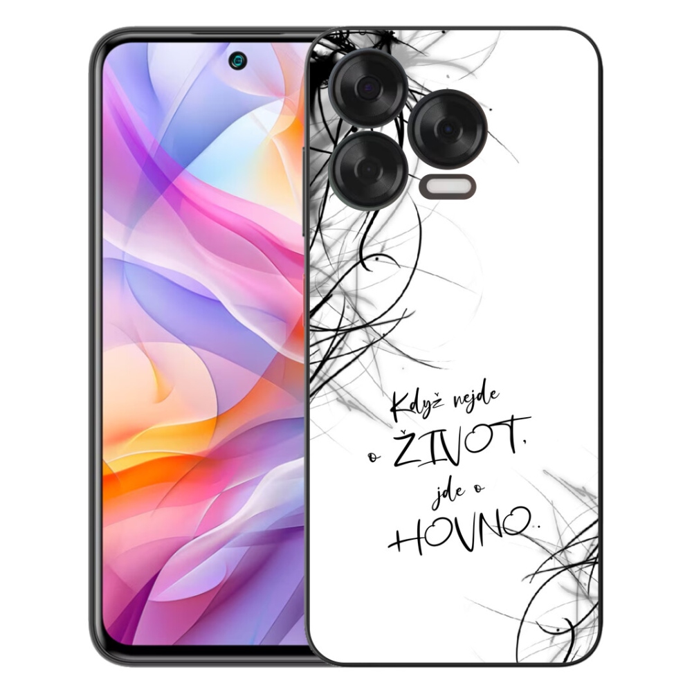Gélový kryt mmCase na ZTE Blade V70 Vita - vtipný text 16 biele pozadie