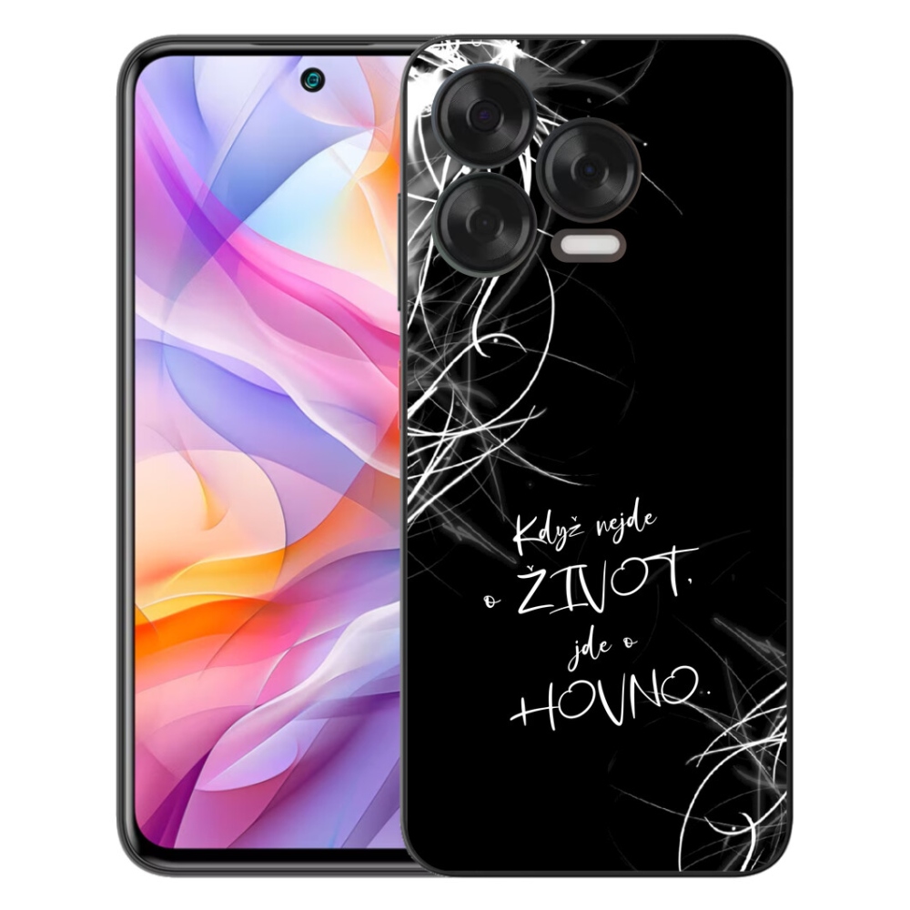 Gélový kryt mmCase na ZTE Blade V70 Vita - vtipný text 16 čierne pozadie