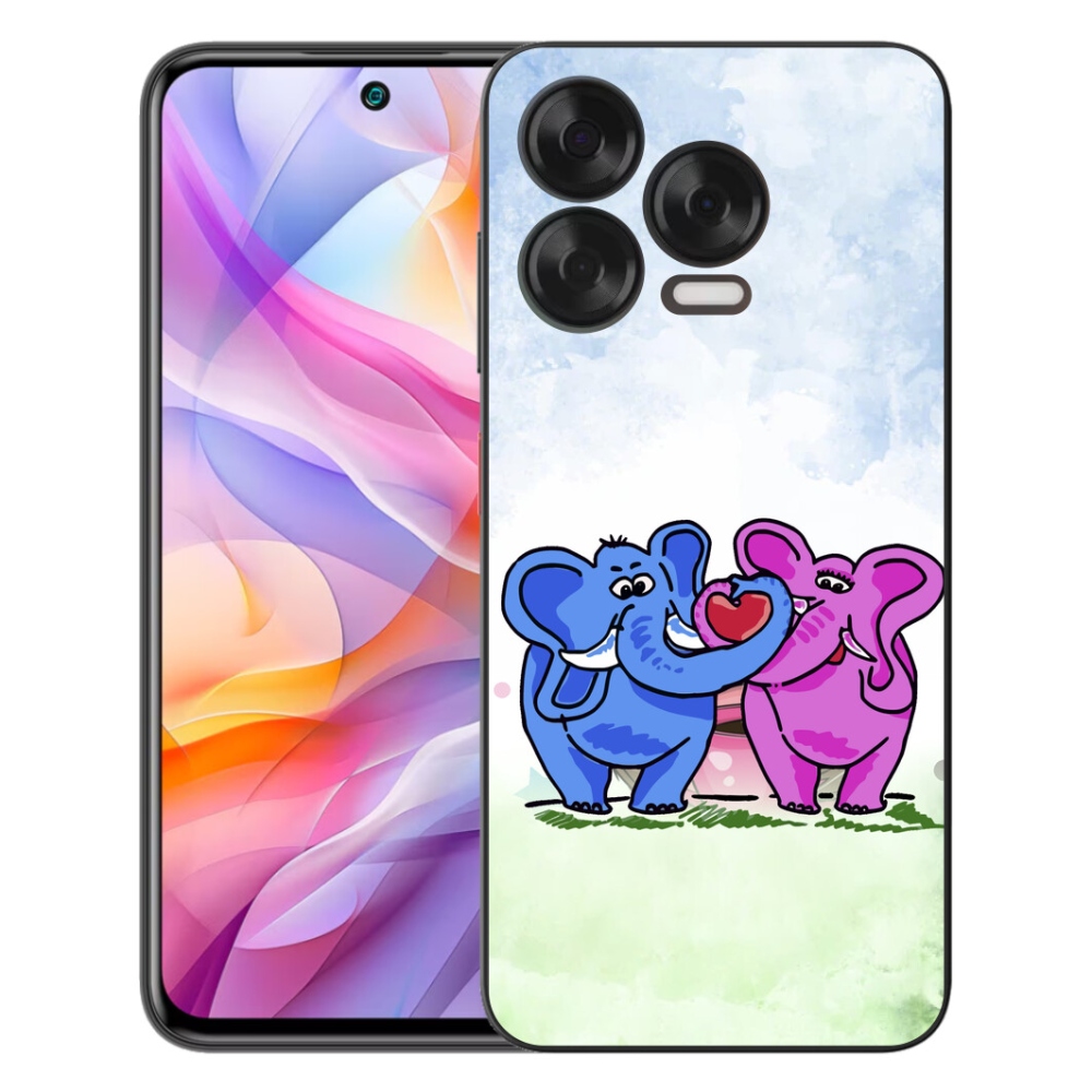 Gélový kryt mmCase na ZTE Blade V70 Vita - zamilovaní slony