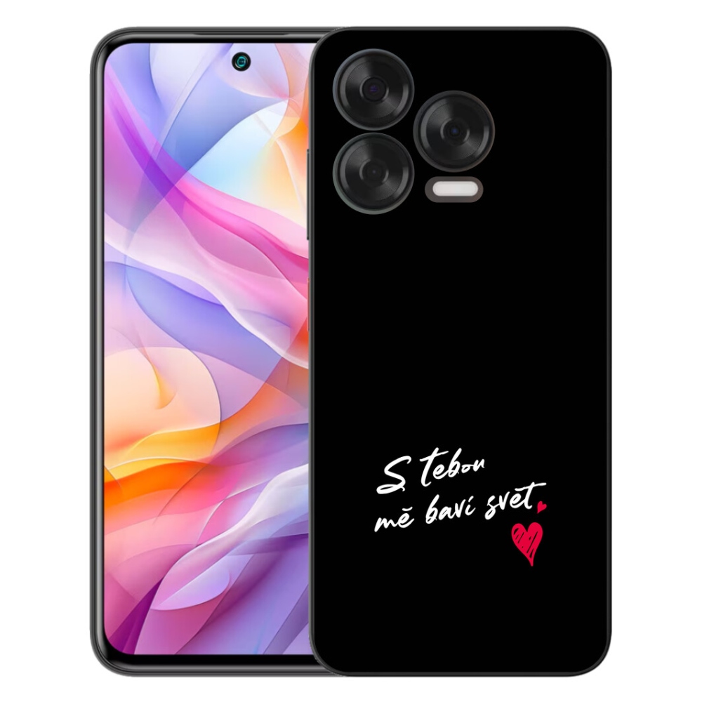 Gélový kryt mmCase na ZTE Blade V70 Vita - zamilovaný text 1 čierne pozadie