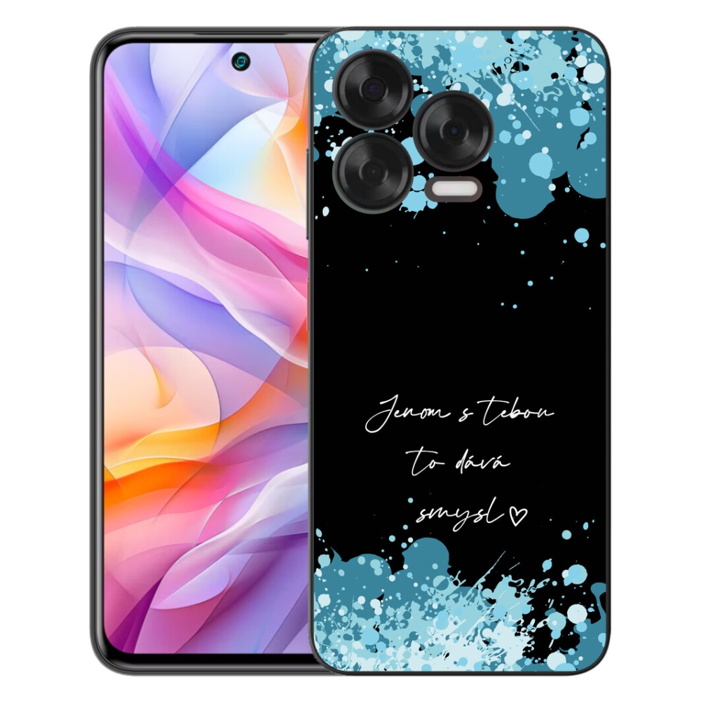 Gélový kryt mmCase na ZTE Blade V70 Vita - zamilovaný text čierne pozadie