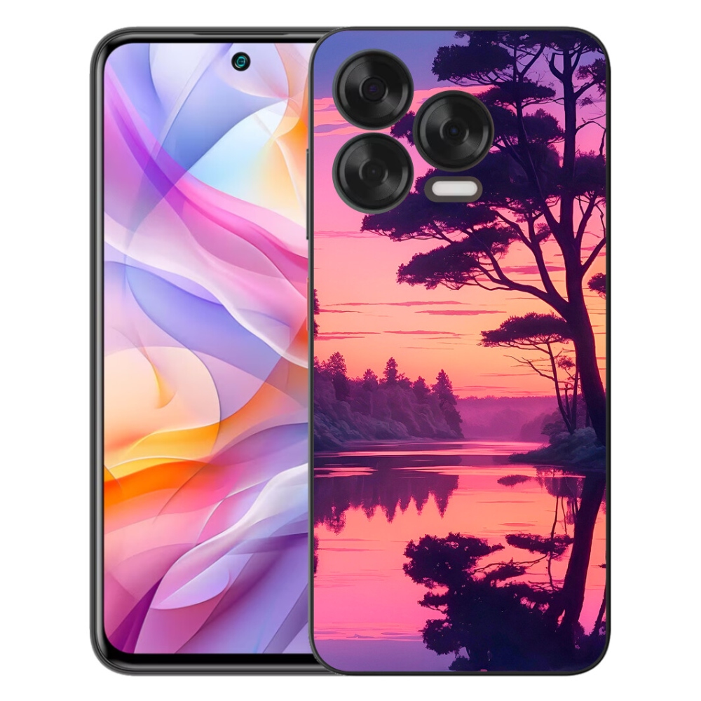 Gélový kryt mmCase na ZTE Blade V70 Vita - západ slnka nad jazerom