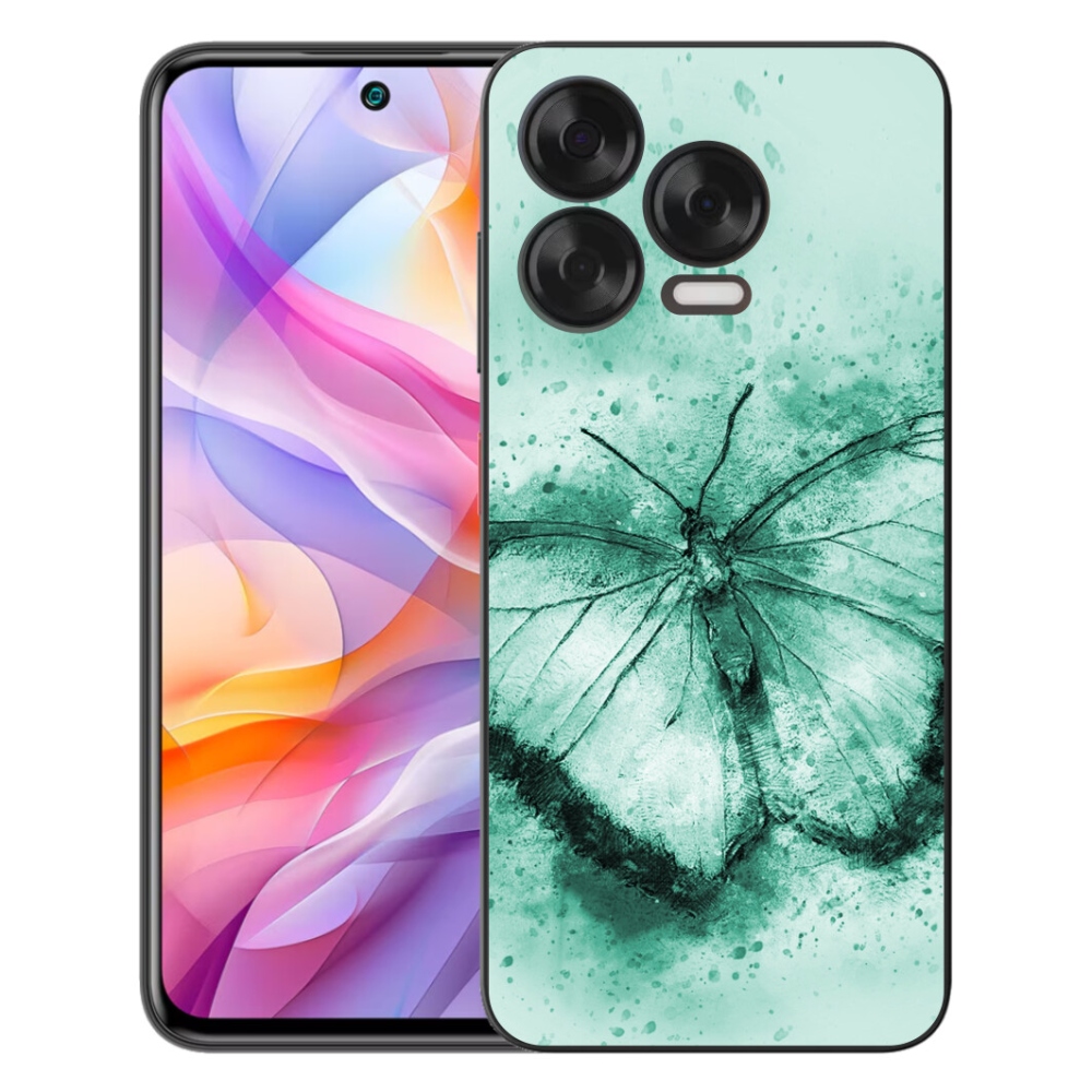 Gélový kryt mmCase na ZTE Blade V70 Vita - zelený motýľ