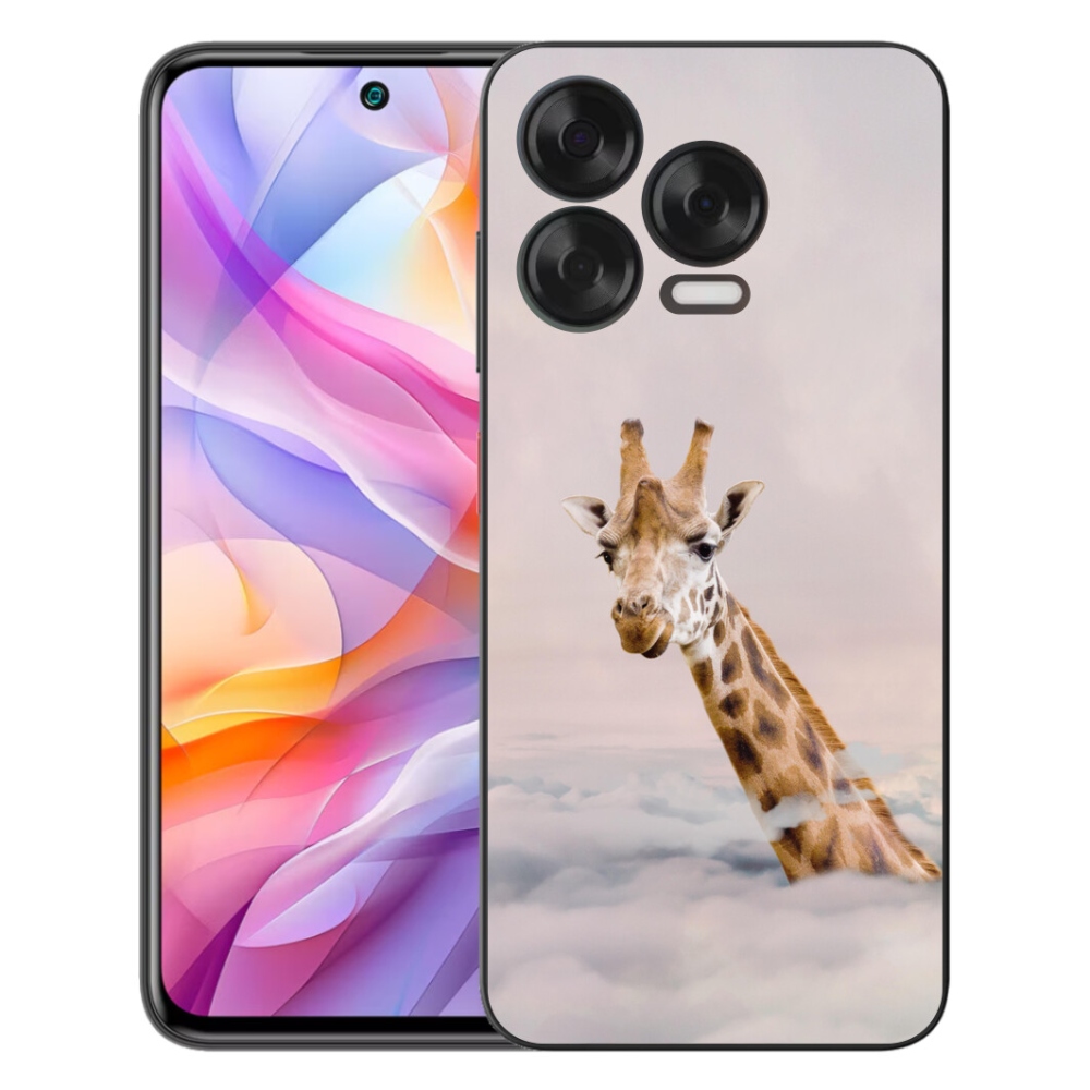 Gélový kryt mmCase na ZTE Blade V70 Vita - žirafa v oblakoch