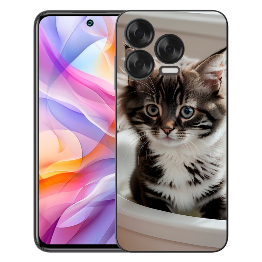 Gélový kryt mmCase na ZTE Blade V70 Vita - zvedavé mačiatko