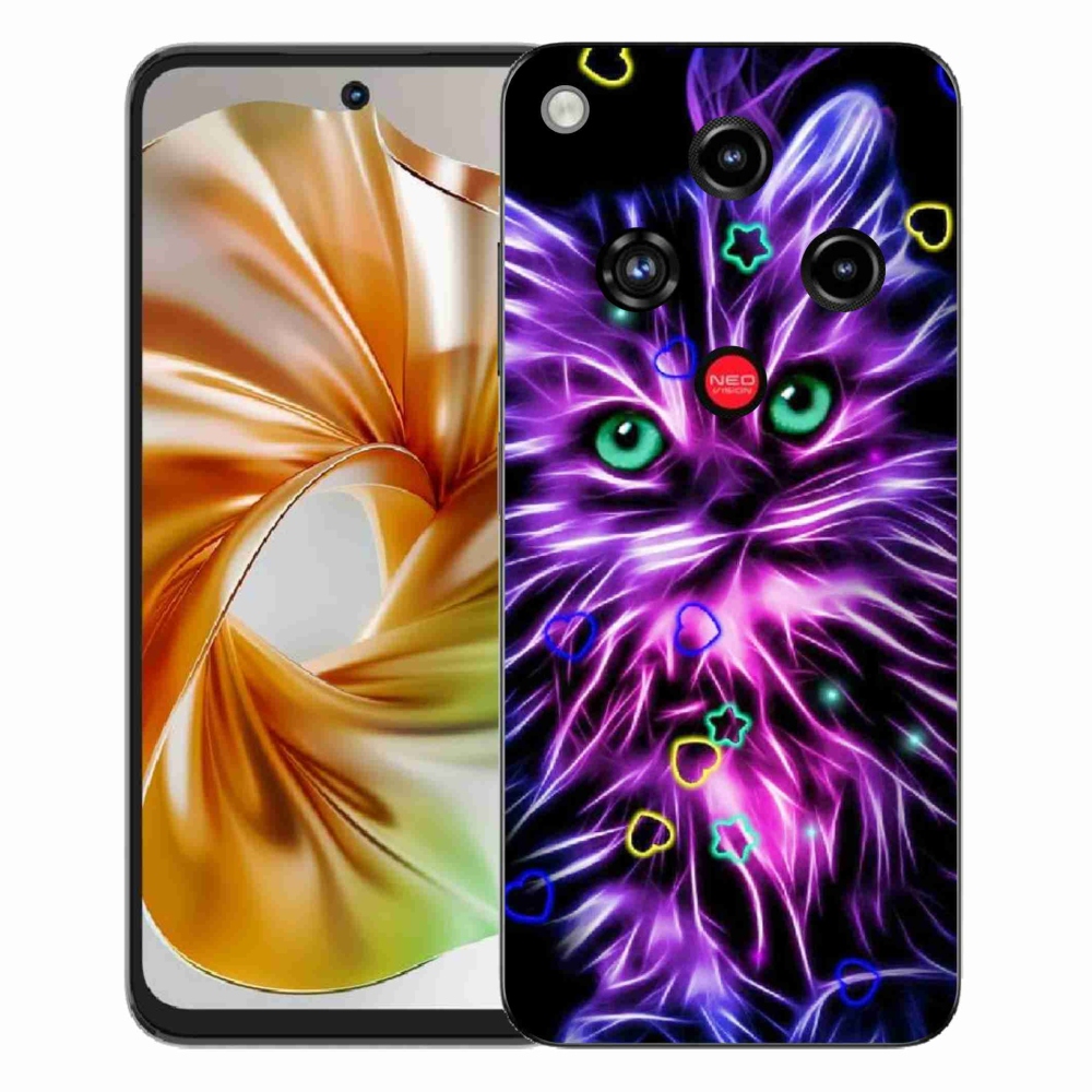 Gélový kryt mmCase na ZTE Nubia Focus 2 - abstraktná mačka
