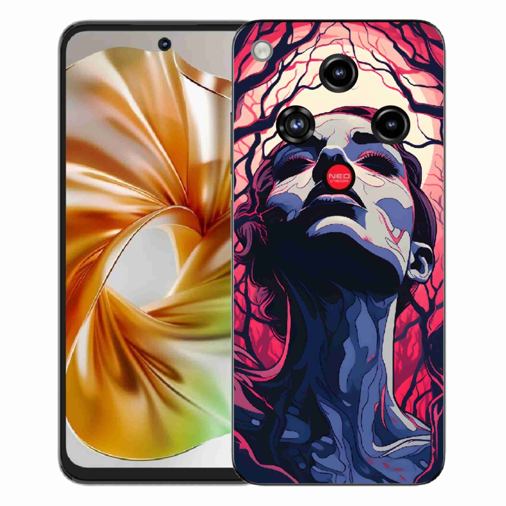 Gélový kryt mmCase na ZTE Nubia Focus 2 - abstraktná tvár