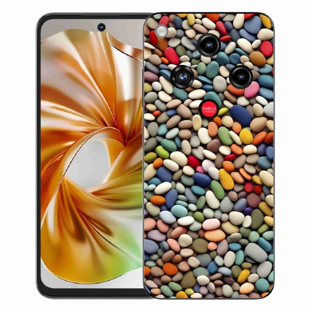Gélový kryt mmCase na ZTE Nubia Focus 2 - farebné kamienky 2