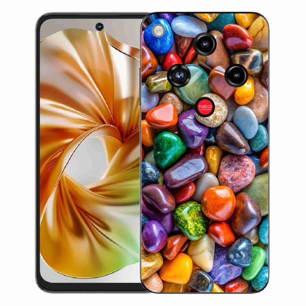 Gélový kryt mmCase na ZTE Nubia Focus 2 - farebné kamienky