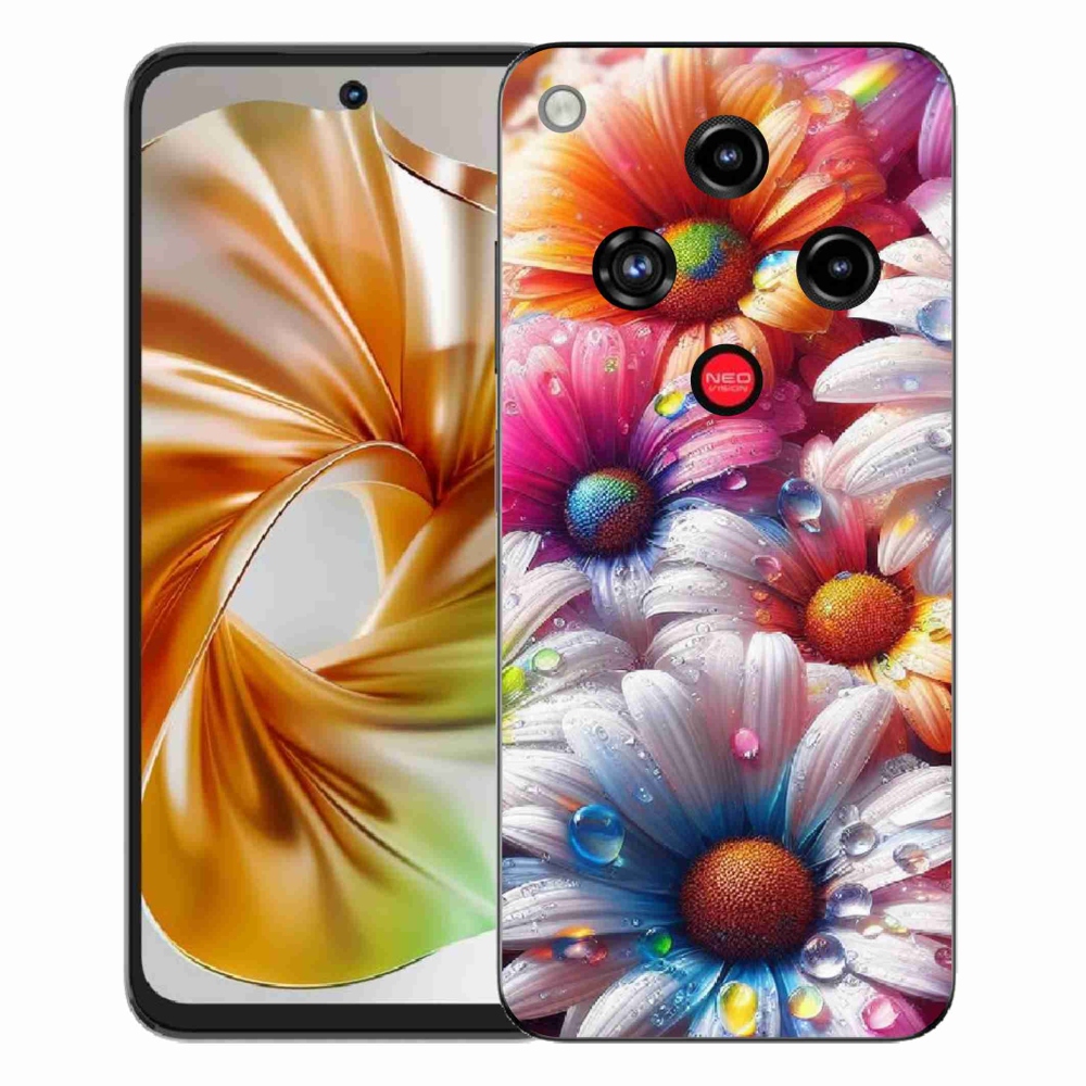 Gélový kryt mmCase na ZTE Nubia Focus 2 - farebné margaréty
