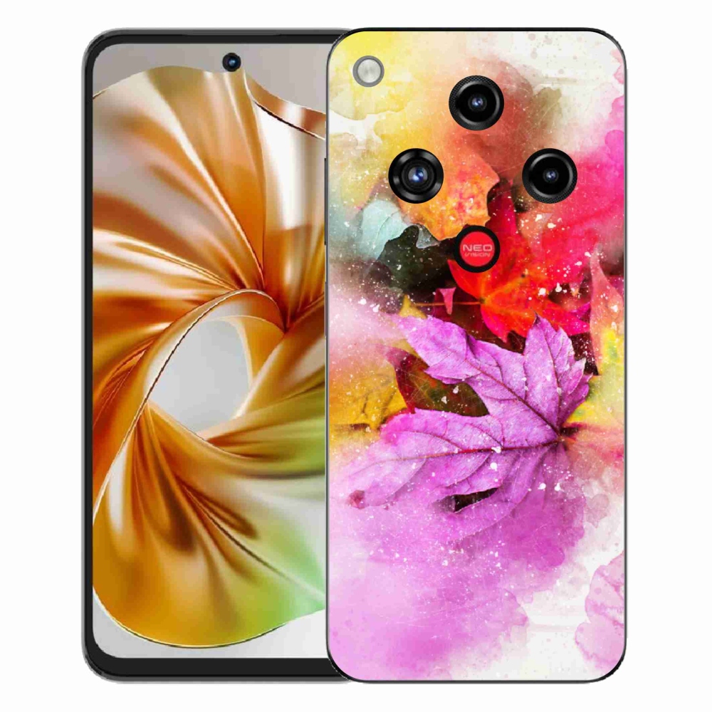 Gélový kryt mmCase na ZTE Nubia Focus 2 - farebné listy