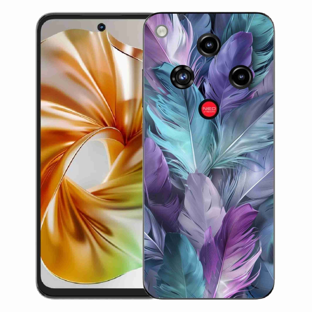 Gélový kryt mmCase na ZTE Nubia Focus 2 - farebné perie 2