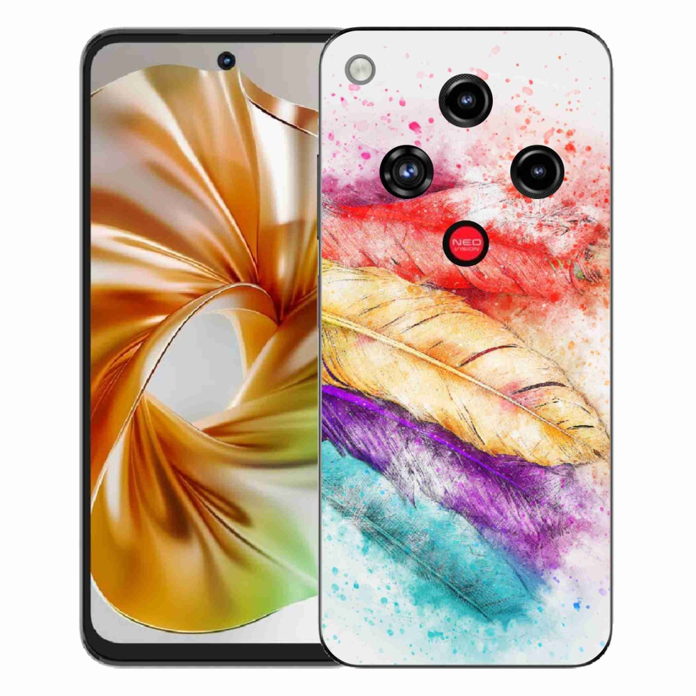 Gélový kryt mmCase na ZTE Nubia Focus 2 - farebné perie