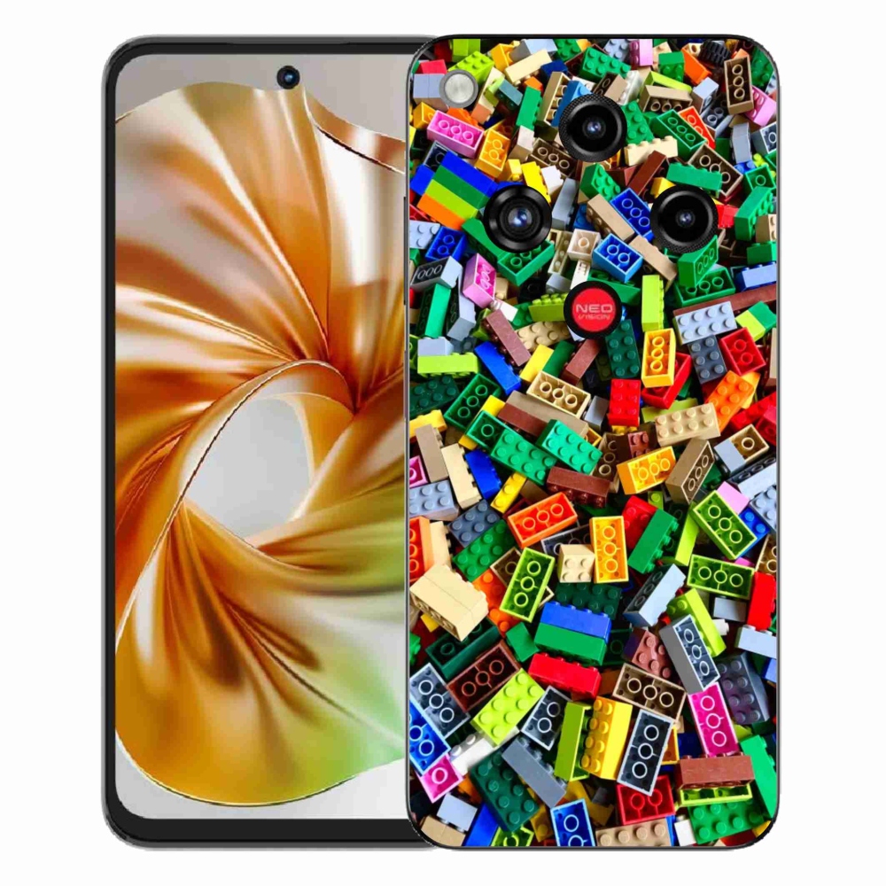 Gélový kryt mmCase na ZTE Nubia Focus 2 - farebné stavebné kocky