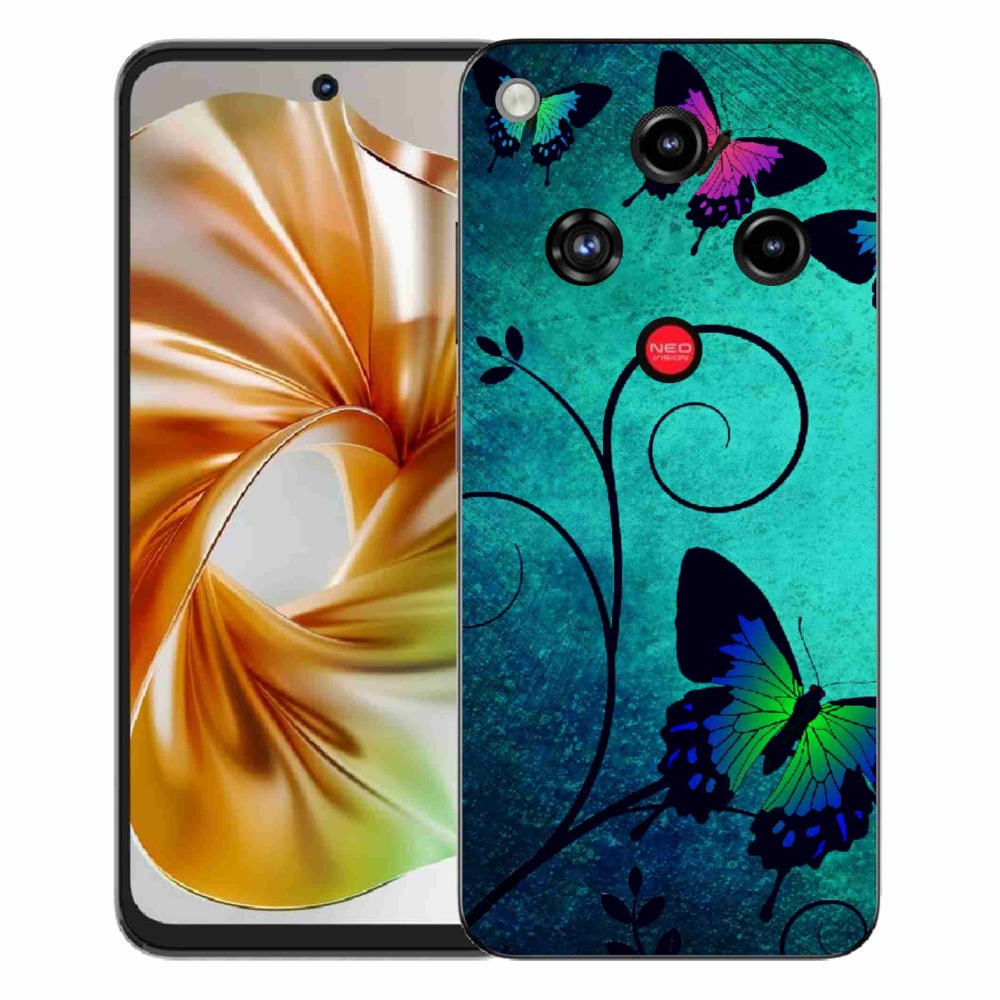 Gélový kryt mmCase na ZTE Nubia Focus 2 - farební motýle