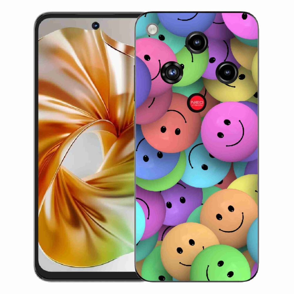 Gélový kryt mmCase na ZTE Nubia Focus 2 - farební smajlíci