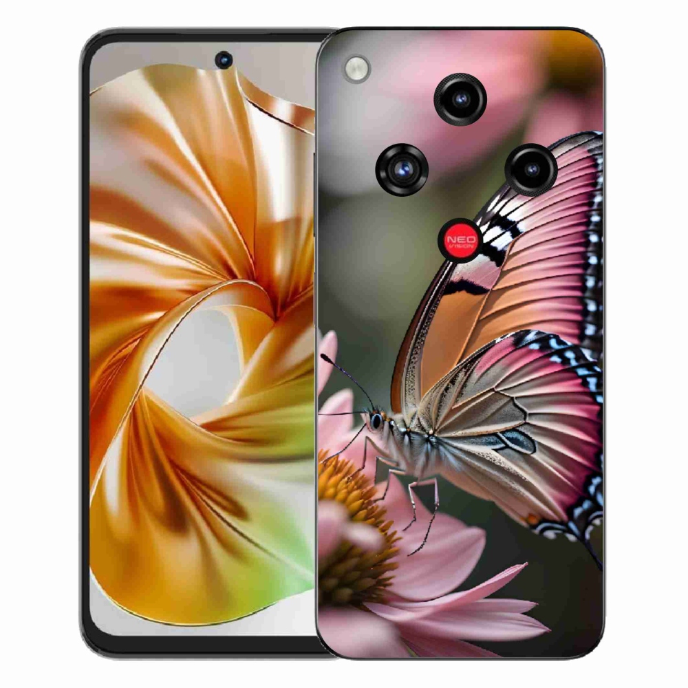 Gélový kryt mmCase na ZTE Nubia Focus 2 - farebný motýľ