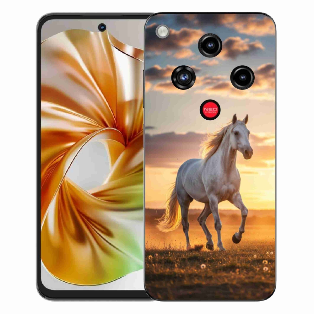 Gélový kryt mmCase na ZTE Nubia Focus 2 - bežiaci biely kôň 2