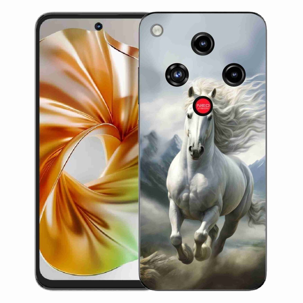 Gélový kryt mmCase na ZTE Nubia Focus 2 - bežiaci biely kôň 3