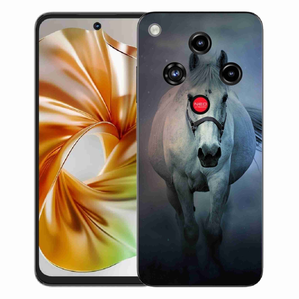 Gélový kryt mmCase na ZTE Nubia Focus 2 - bežiaci biely kôň
