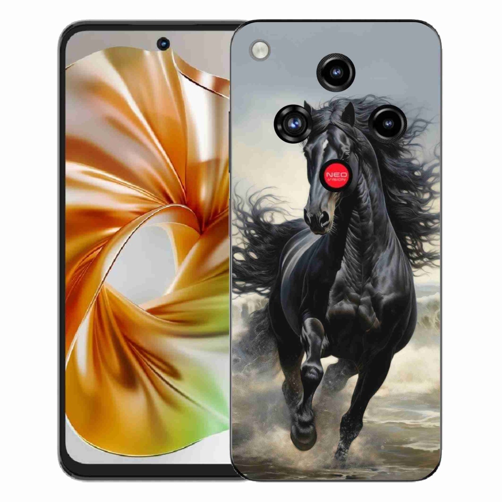 Gélový kryt mmCase na ZTE Nubia Focus 2 - bežiaci čierny kôň
