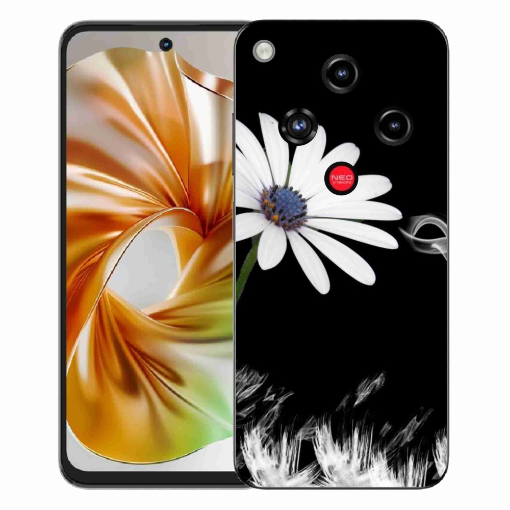 Gélový kryt mmCase na ZTE Nubia Focus 2 - biely kvet