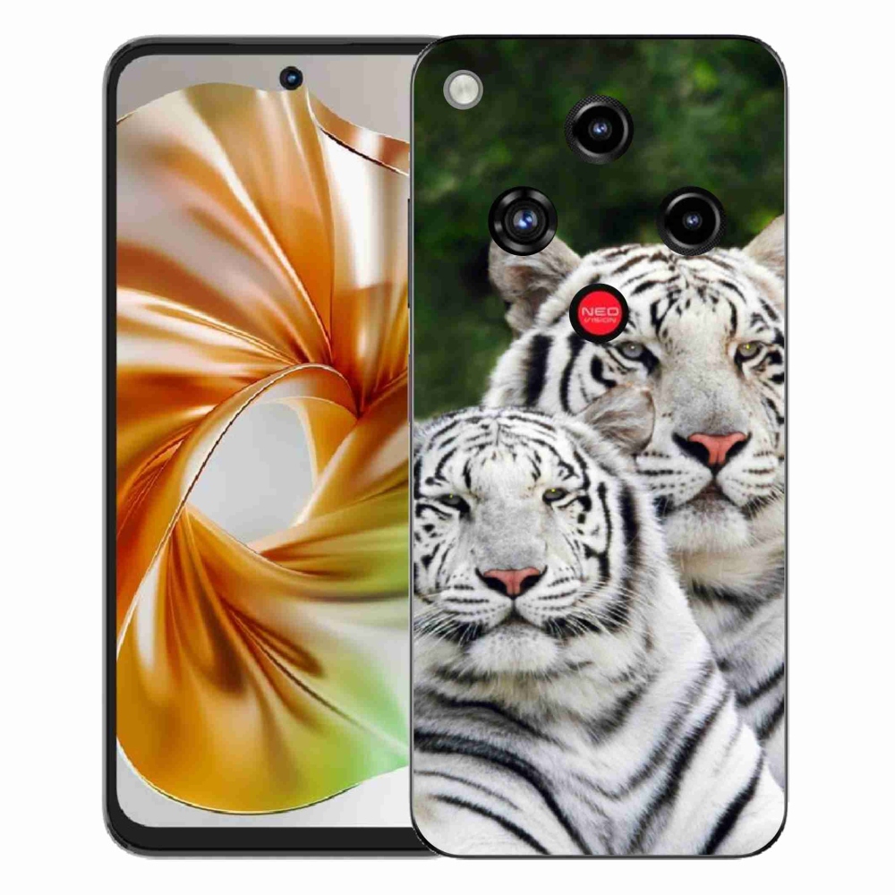 Gélový kryt mmCase na ZTE Nubia Focus 2 - bieli tigre