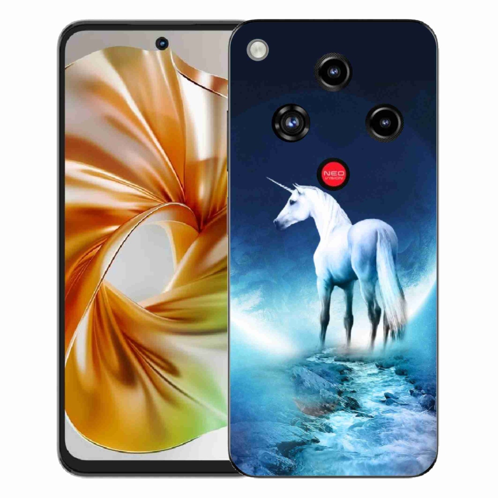 Gélový kryt mmCase na ZTE Nubia Focus 2 - biely jednorožec