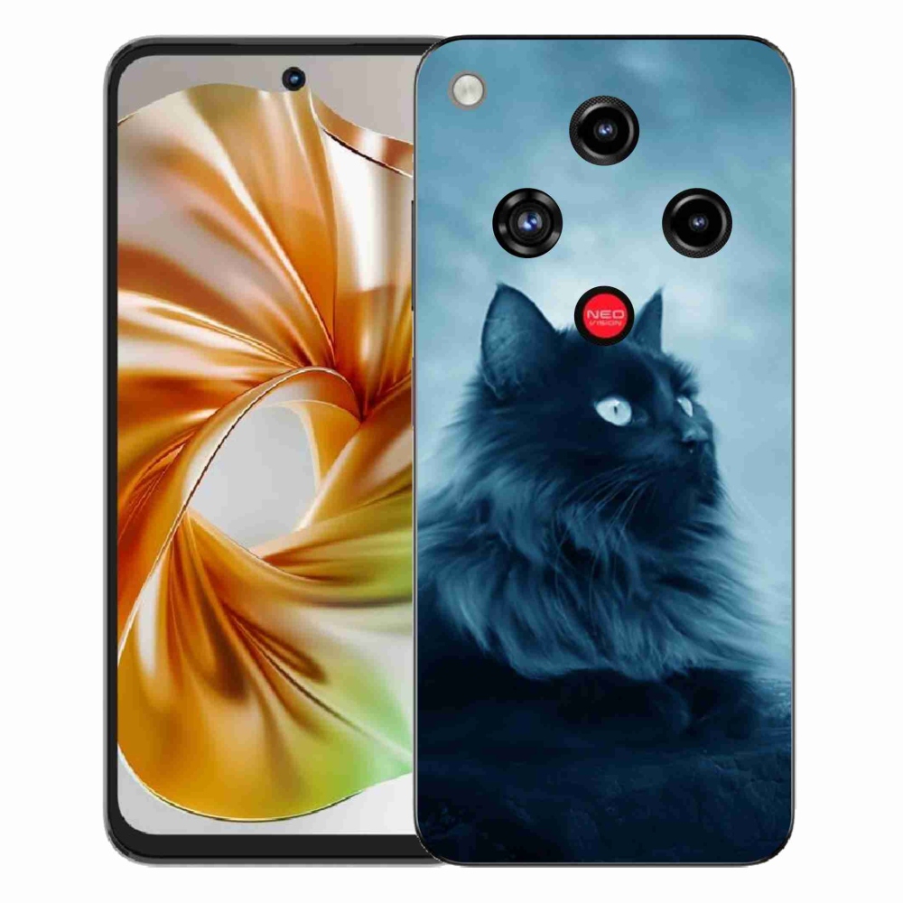 Gélový kryt mmCase na ZTE Nubia Focus 2 - čierna mačka 1