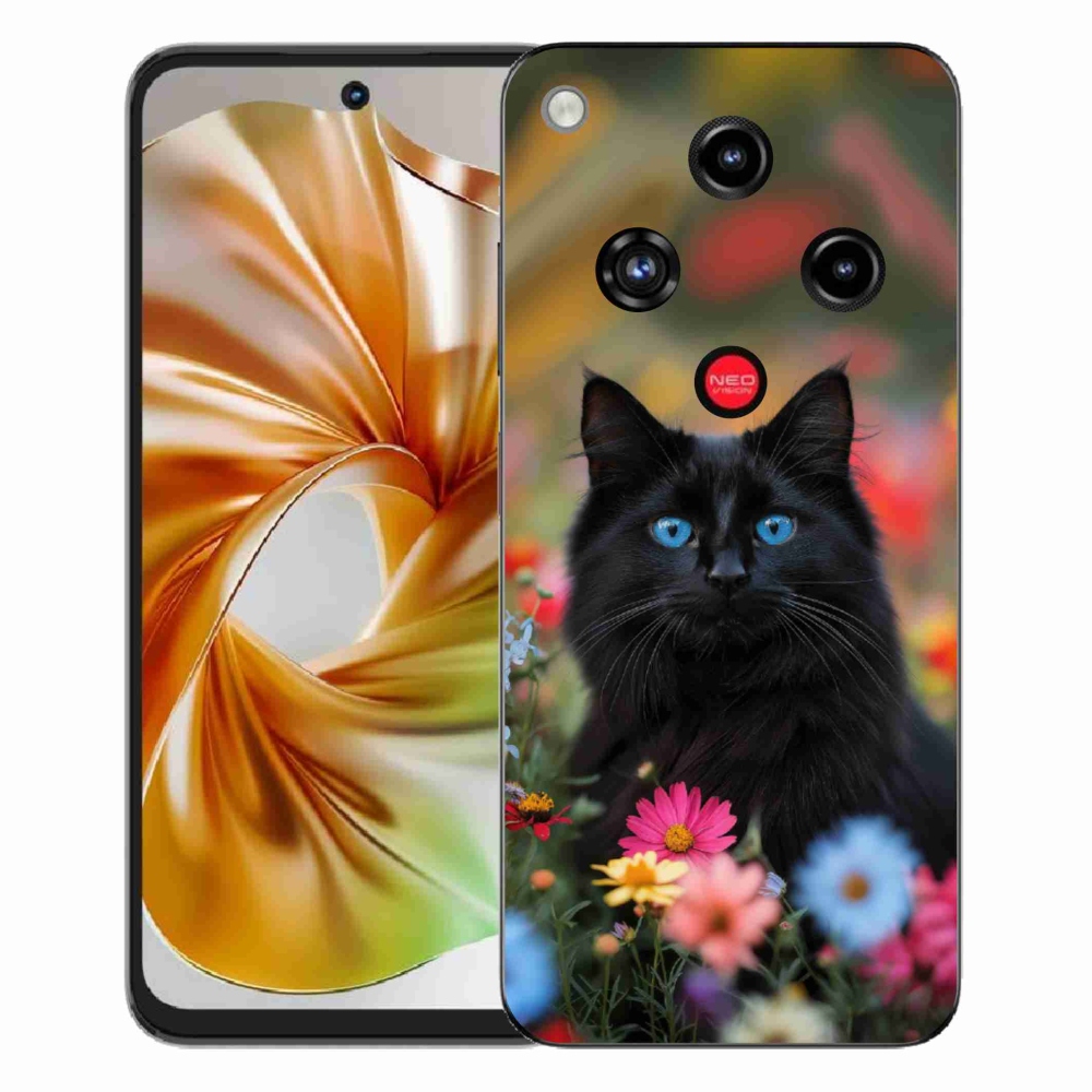 Gélový kryt mmCase na ZTE Nubia Focus 2 - čierne mačiatko 4