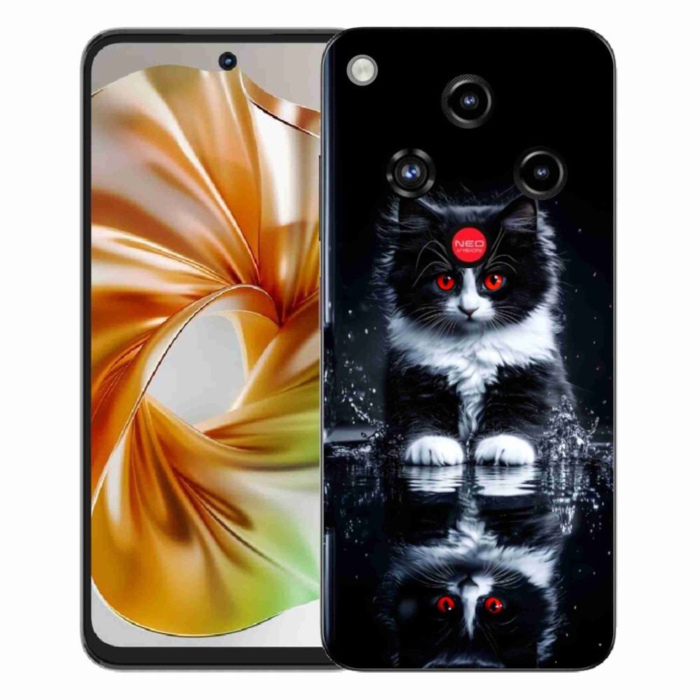 Gélový kryt mmCase na ZTE Nubia Focus 2 - čiernobiele mačiatko