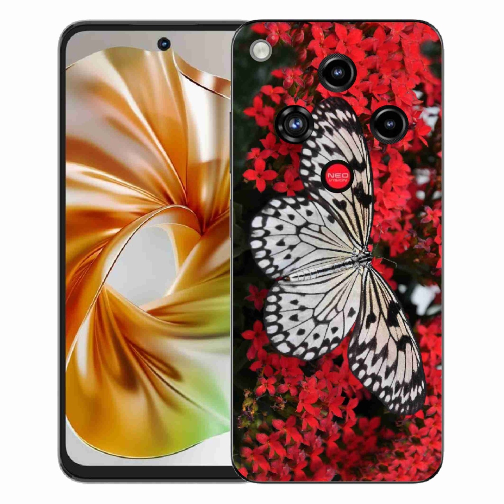 Gélový kryt mmCase na ZTE Nubia Focus 2 - čiernobiely motýľ 1