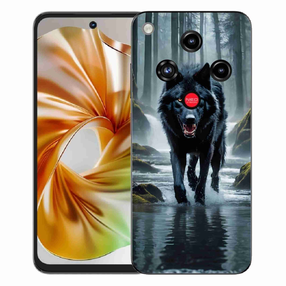 Gélový kryt mmCase na ZTE Nubia Focus 2 - čierny vlk