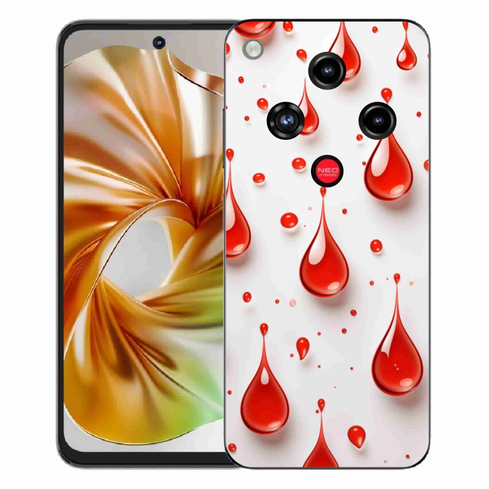 Gélový kryt mmCase na ZTE Nubia Focus 2 - červené kvapky