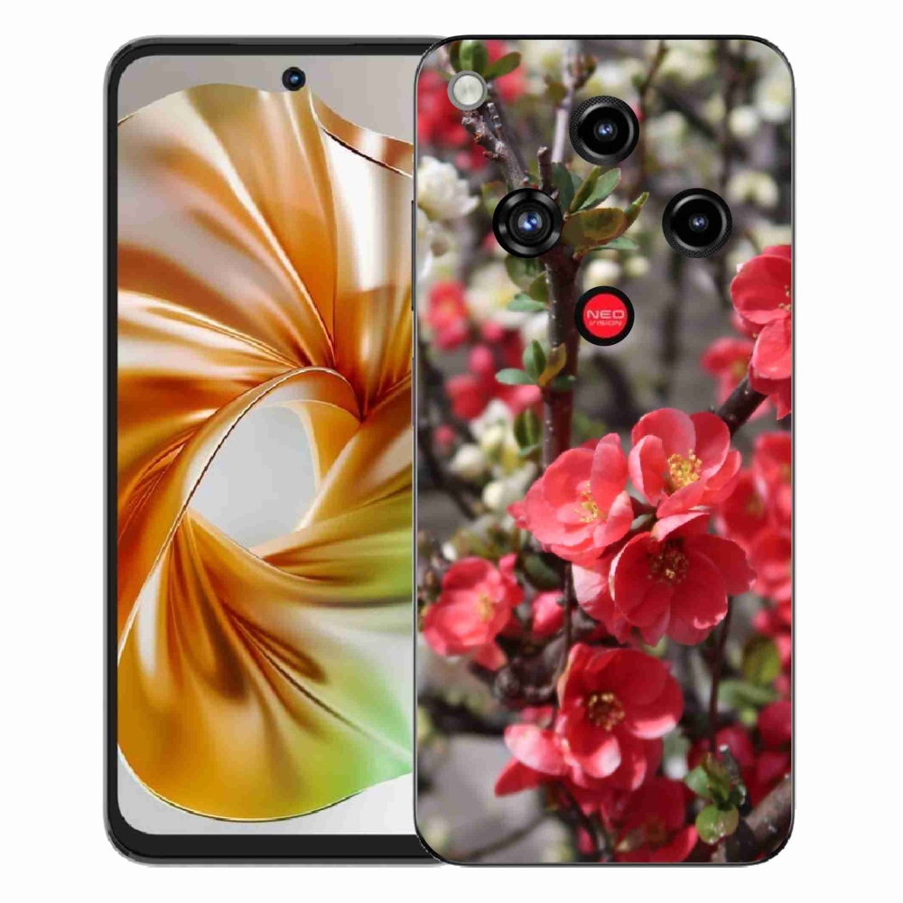 Gélový kryt mmCase na ZTE Nubia Focus 2 - červené kvety