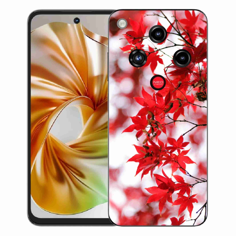 Gélový kryt mmCase na ZTE Nubia Focus 2 - červené listy