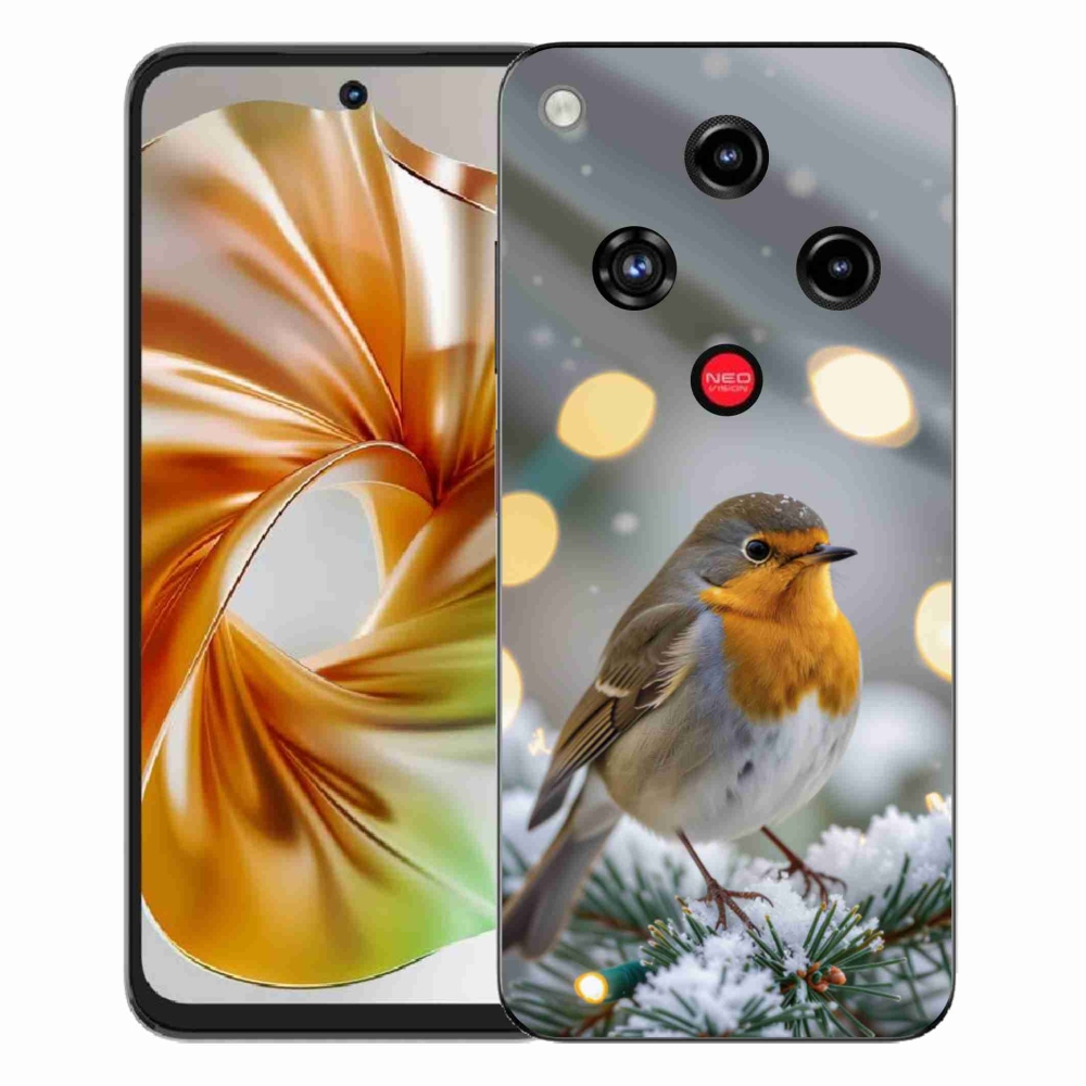 Gélový kryt mmCase na ZTE Nubia Focus 2 - červienka v zime