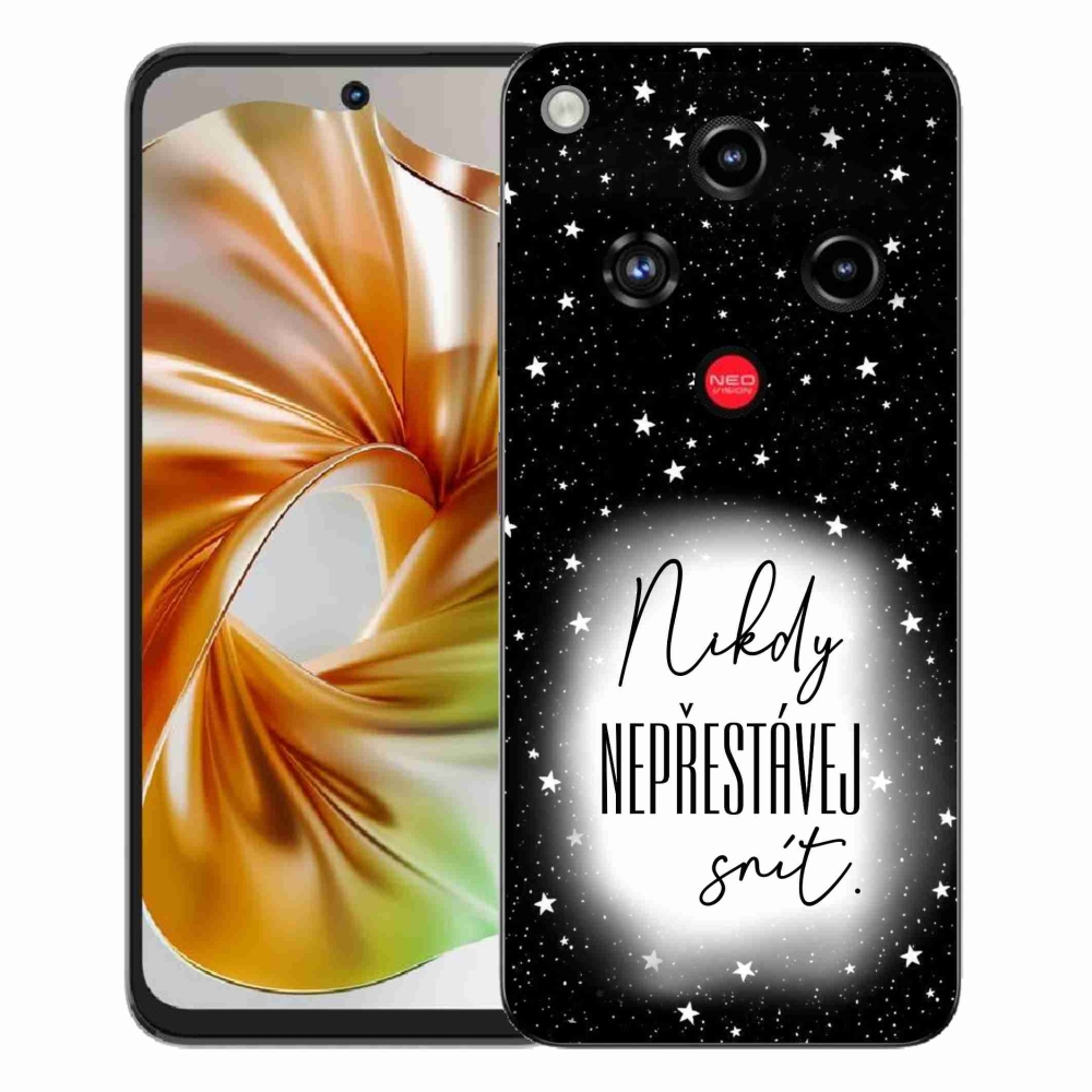 Gélový kryt mmCase na ZTE Nubia Focus 2 - citát 1 bieločierne pozadie