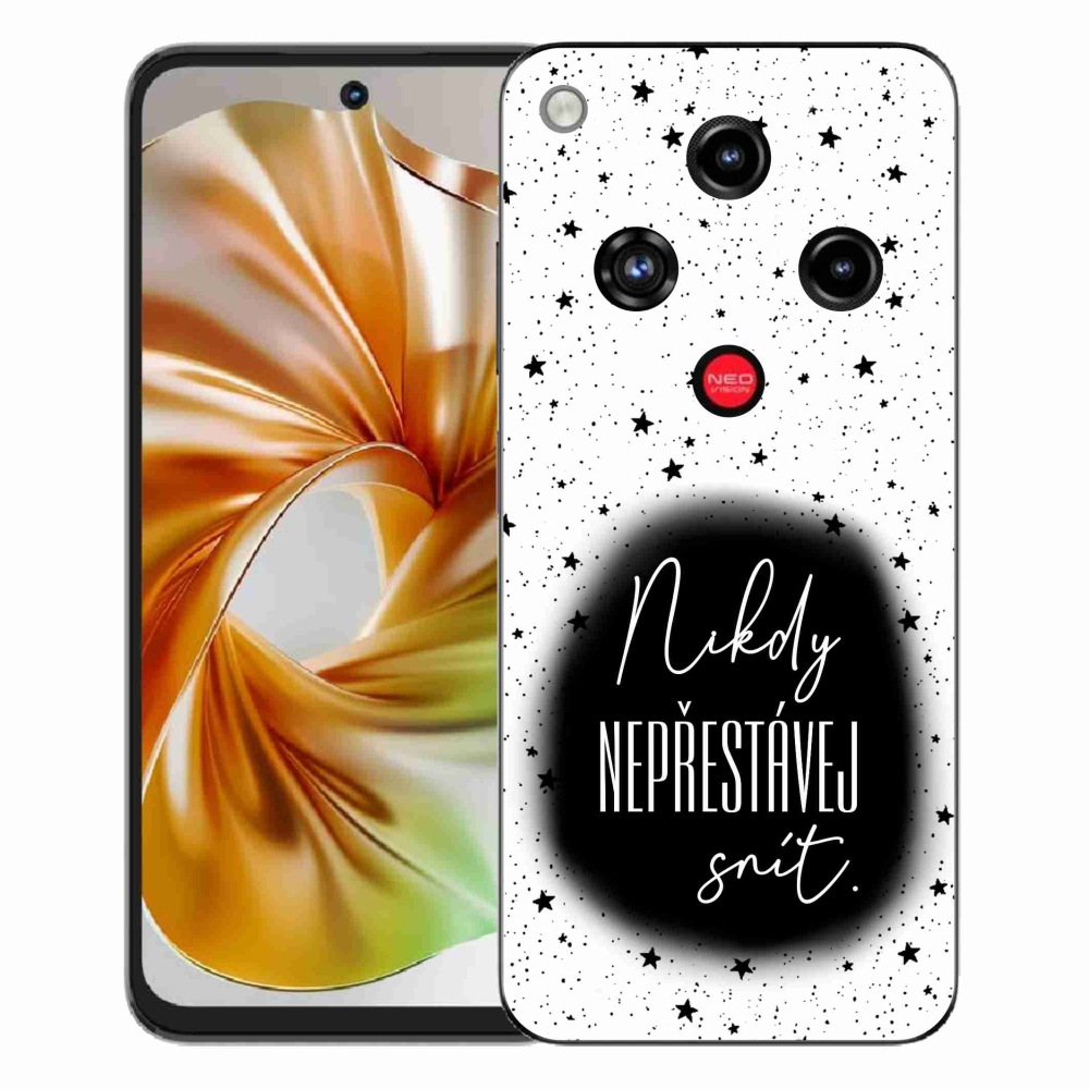 Gélový kryt mmCase na ZTE Nubia Focus 2 - citát 1 čiernobiele pozadie