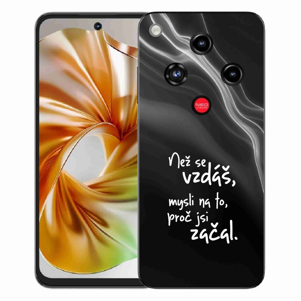 Gélový kryt mmCase na ZTE Nubia Focus 2 - citát 2 čierne pozadie